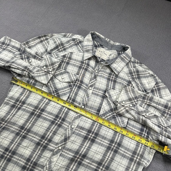 BKE Buckle Vintage 1967 Athletic Fit Pearl Snap Short Sleeve Shirt Plaid Men XXL - Picture 7 of 7